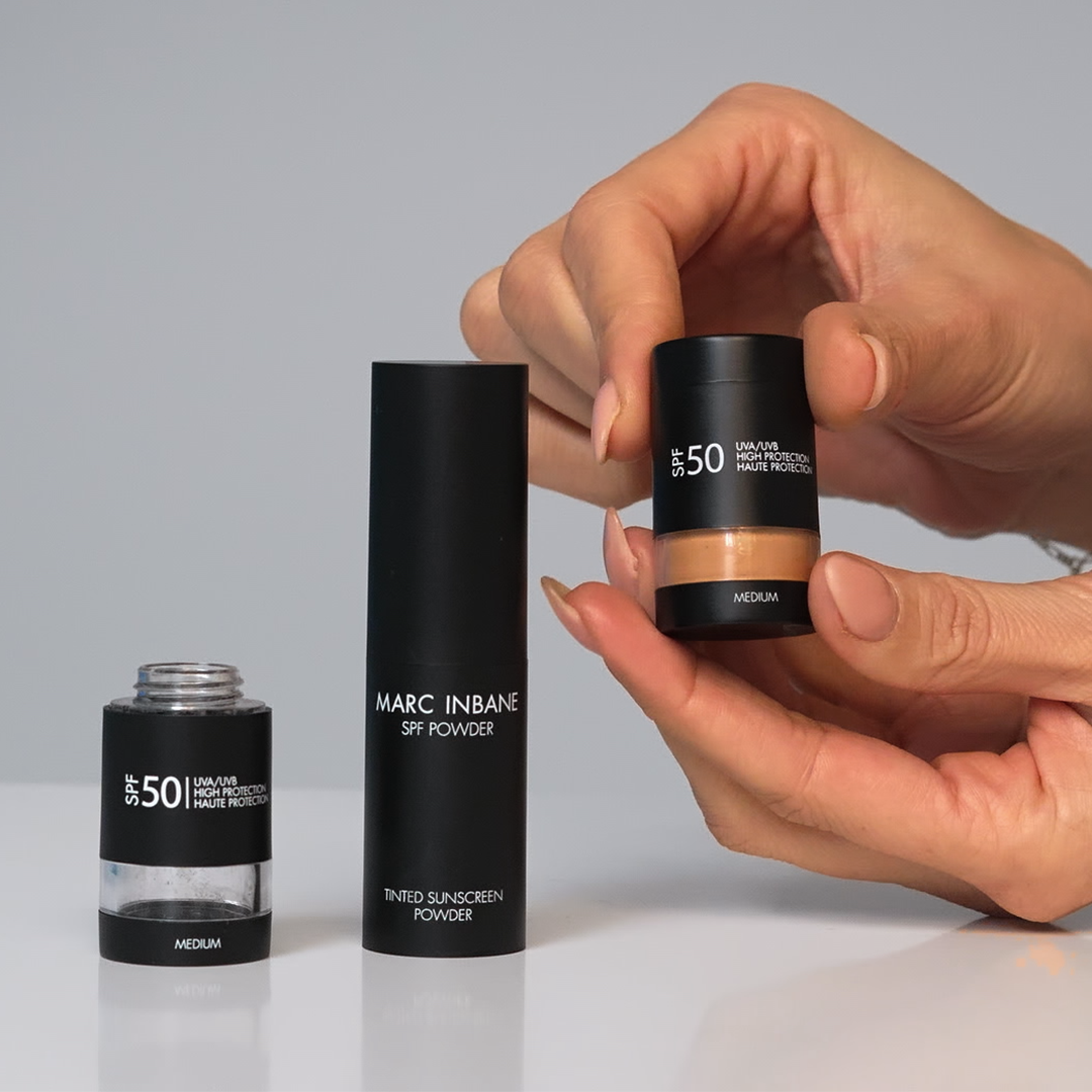 Marc Inbane Refill Tinted SPF 50 Powder must-hair